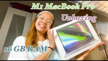 M1 Macbook Pro (256 GB SSD/ 16 GB RAM) unboxing + setting up! | Unboxing tech video