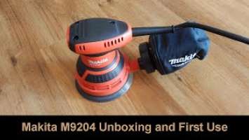 Makita M9204 125MM Random Orbit Sander Unboxing and First Use