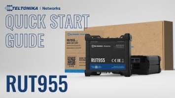 RUT955 Industrial Cellular Router Quick Start Guide | Teltonika Networks