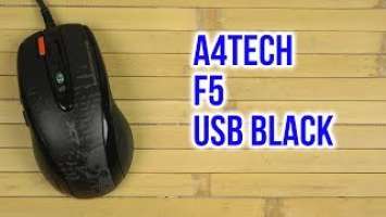 Распаковка A4Tech F5 USB Black