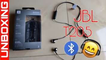 JBL T205 BT Bluetooth Headphone Unboxing & Overview