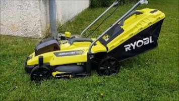 Test Tondeuse sur batterie 18v Ryobi one+ ( RLM18x33 )