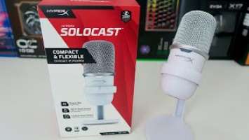 HyperX SoloCast USB Condenser Gaming Microphone Unboxing, Review & Test! - WHITE