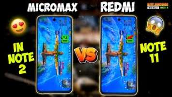 "Micromax IN Note 2" Vs "Redmi Note 11 4G" BGMI/PUBG Gaming Comparison! (Shocking Results!)Gyro &