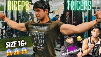 Heavy workout with mohit |Biceps & Triceps full workout plan| Amazfit band 7 review|Happy rao|