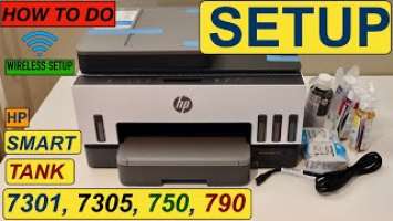 HP Smart Tank 7300 Setup, Fill Ink Tank, Wireless Setup HP Smart Tank 750, 790, 7301, 7305, 7306.