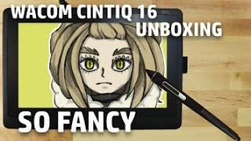 Wacom Cintiq 16 Unboxing + Drawing | My First Screen Tablet!