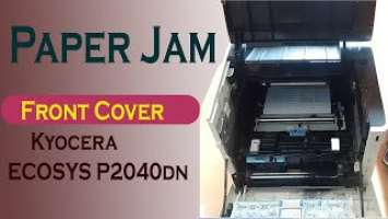 How to fix paper jam front cover Kyocera ECOSYS P2040dn Printer