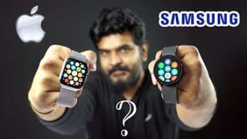 Samsung Galaxy Watch 4 VS Apple Watch Series 6 Comparison Review || in Telugu ||