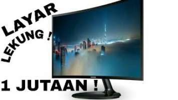 MONITOR SAMSUNG CURVED C24F390 FULL HD ( Monitor Layar Lekung ) Unboxing & Review