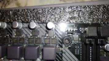 Macro view of AsRock B660m HDV features and motherboard labels closeups