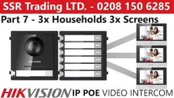 Hikvision IP PoE Intercom Guide Part 7: 3x Flats 1x Nametag Module Setup Configuration DS-KD-KK