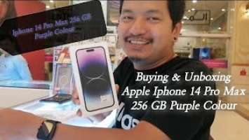Apple Iphone 14 Pro Max 256 GB Purple Colour || Buying & Unboxing My New IPhone 14 Pro Max 256 GB