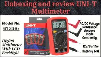 Unboxing and review UT33B+ UNI-T Multimeter