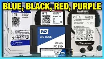 WD Blue vs. Black vs. Red & Purple HDD & SSD Differences (2017)