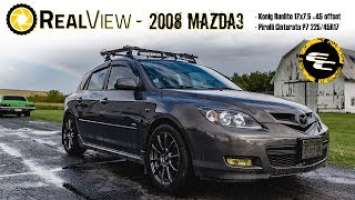 RealView - 2008 Mazda3 w/ 17" Konig Runlite & 25" Pirelli Cinturato P7