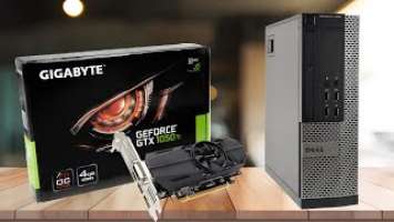 Installing a Gigabyte GTX 1050 ti Low Profile video card into a Dell Optiplex 7020 Small Form Factor