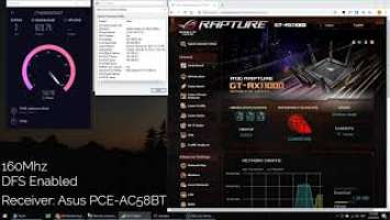 Asus ROG GT-AX11000 160Mhz Speedtest