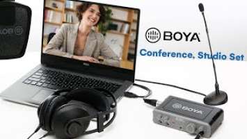 Boya GM18CB ប្រើជាមួយ Audio Mixer BY-AM1 | Mycam Camrera Store