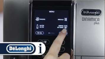 How to use and navigate the menu on your De'Longhi Dinamica Plus ECAM 370.95