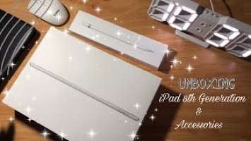 UNBOXING Apple iPad 2020 8th Generation + Apple Pencil ✏️and accessories