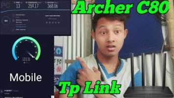 TP LINK ARCHER C80 || LIVE SPEED TEST MOBILE AND PC || VILLAGE VLOGGER