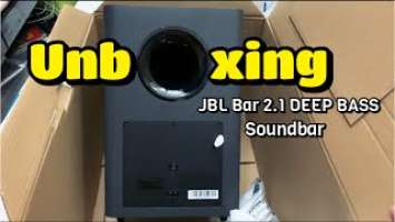 Unboxing JBL 2.1 Deep Bass with Soundbar | Sorround Sound