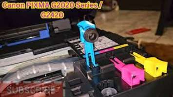 How to put ink on Canon PIXMA G2420 / G2020 Series.. Replacing Ink on G2420/G2020 / G Series