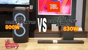 JBL Bar 9.1 Dolby Atmos vs JBL Partybox 710 Bass Comparison