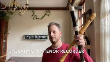 Tenor recorder upgrade: Yamaha YRT-304B II and Moeck Rottenburgh in boxwood 4404 side by side.