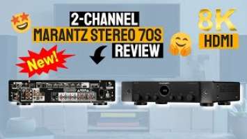 NEW RELEASED! Marantz Stereo 70s 2 Channel AV Receiver - Slim Design, 8K HDMI, Stereo Home Theatre