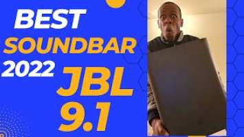 Unboxing JBL bar 9.1 channel soundbar system with surround speakers and dolby atmos