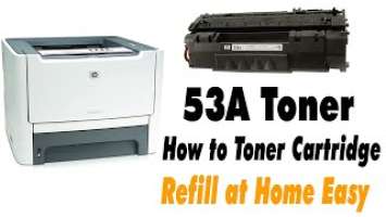 How to refill 53A cartridge 2023 | hp 53A toner refilling | easy refill at home