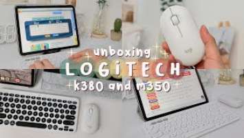 ⌨️ unboxing Logitech K380 & M350 Pebble Mouse (chill ASMR + accessories)