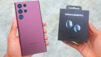 Samsung Galaxy S22 Ultra + Galaxy Buds Pro - Unboxing!