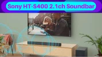 The Sony | HT-S400 2.1ch Soundbar|  soundbar features Dolby Digital Audio. |wireless subwoofer