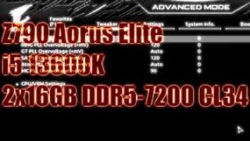 Getting DDR5-7200 to work on a Z790 Aorus Elite AX