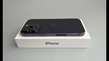 Apple iPhone 14 Pro eSIM Deep Purple Unboxing and Short Test! - ASMR