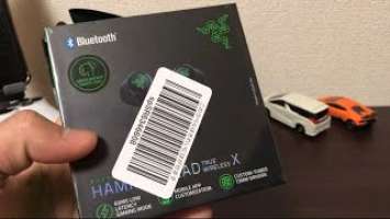 UNBOXING RAZER HAMMERHEAD TRUEE WIRELESS X