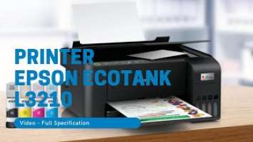 Video Epson EcoTank L3210 Printer Specification | Spesifikasi Epson L3210