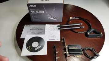 Asus AX3000 PCE AX58BT WiFi 6 Adapter, Installation and Software Install