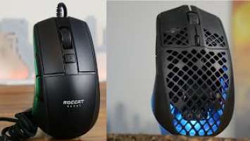 SteelSeries Aerox 3 vs Roccat Burst Pro - lightweight honeycomb deliciousness