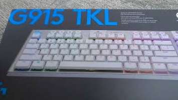 Logitech G915 TKL LIGHTSPEED Wireless Backlit Mechanical Tactile Gaming Keyboard   White Unboxing