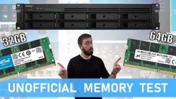 64GB & 32GB Synology RS1221+ NAS Memory Upgrade Test - Crucial and Kingston Unofficial Memory