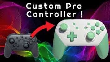 Mint Green and White Nintendo Switch Pro Controller Shell From Extreme Rate Looks Amazing !