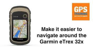 Adding shortcut menu to Garmin eTrex 22x and 32x to make for easier navigation around the GPS Unit