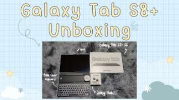 samsung galaxy tab s8 plus unboxing + accessories | aesthetic | caramela