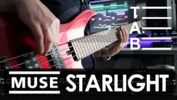 Muse - Starlight [Bass Cover / Walktrough with Tab] - Yamaha TRBX 305 - Backing Track