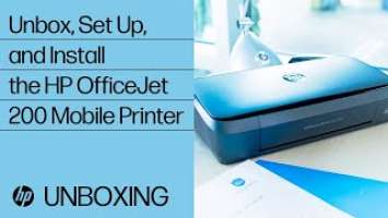 Unboxing, Setting Up, and Installing the HP OfficeJet 200 Mobile Printer | HP OfficeJet | HP