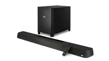 Polk MAGNIFI MAX AX Flagship 5.1.2 Dolby Atmos Sound Bar with Wireless Subwoofer.